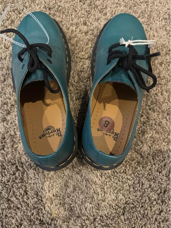 Dr. Martens 31009 Smooth Leather Teal Oxford Shoes 8W/ 7M New No Box main image 5